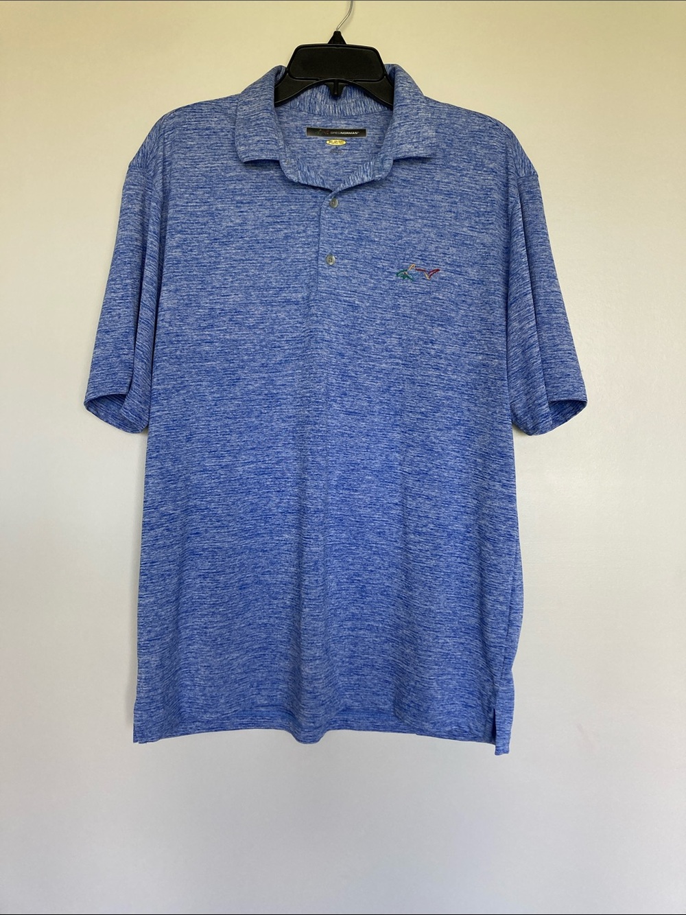 Greg Norman Golf Polo Shirt Men’s Large Play Dry Blue Outdoor